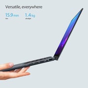 Asus Zenbook 14 Flip OLED Laptop - 11th Gen Corei7 2.80GHz 16GB 1TB Shared Win11Home 14inch 2.8K Pine Grey English/Arabic Keyboard UP5401EA OLED007W (2022) Middle East Version
