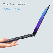 لابتوب Asus Zenbook 14 Flip OLED UP5401EA-OLED007W Touch - بمعالج Core i7 بسعة 2.80 جيجاهرتز  ورامات 16 جيجابايت وهارد بسعة 1 تيرابايت وشاشة 2.8K بمقاس 14 بوصة مع نظام تشغيل Shared Win11Home وبلون رمادي صنوبري ولوحة مفاتيح تدعم الإنجليزية والعربية