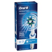 أورال-بي كروس أكشن فرشاة أسنان كهربائية بيضاء