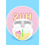 Jellie Monster True Wireless Earphones, Bluetooth, Portable, Adorable Characters, Suitable for both Adults and Children - H01 (Jellie/White)