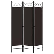 Vidaxl 3-panel Room Divider Brown 120x180 Cm Vidaxl 3-panel Room Divider Brown 120x180 Cm
