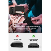VRS Design Damda Glide Pro designed for Google Pixel 7 PRO case cover wallet [Semi Automatic] slider Credit card holder Slot [3-4 cards] - Black Groove