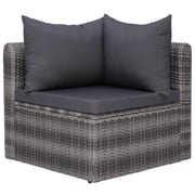 Vidaxl 8 Piece Garden Lounge Set With Cushions Poly Rattan Grey Vidaxl 8 Piece Garden Lounge Set With Cushions Poly Rattan Grey