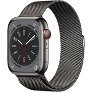 Apple Watch Series 8 GPS + Cellular 41mm Graphite Stainless Steel Case with Graphite Milanese Loop Apple Watch Series 8 GPS + Cellular 41mm Graphite Stainless Steel Case with Graphite Milanese Loop