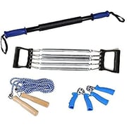 ULTIMAX 4 Way Training Set Chest Expander, Hand Grips &Power Twister and Jumping Rope for Gym Fitness Exercise ULTIMAX 4 Way Training Set Chest Expander, Hand Grips &Power Twister and Jumping Rope for Gym Fitness Exercise