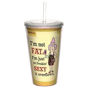 Tree-Free Greetings 16-Ounce Cool Cup With Reusable Straw, Aunty Acid So Sexy It Overflows Tree-Free Greetings 16-Ounce Cool Cup With Reusable Straw, Aunty Acid So Sexy It Overflows