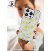 Santa Floral Design Printed Clear Phone Case for iPhone 14 Pro - Floral