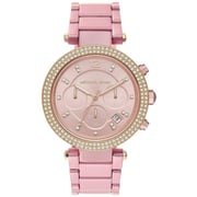 Michael Kors Parker Pink Aluminium Analog Women Watch MK6806 Michael Kors Parker Pink Aluminium Analog Women Watch MK6806