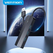 Vention 3-port Usb 3.0 Hub With Gigabit Ethernet Adapter 0.15m Black CHNBB Vention 3-port Usb 3.0 Hub With Gigabit Ethernet Adapter 0.15m Black CHNBB
