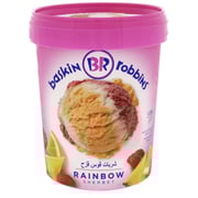 Buy Baskin Robbins Rainbow Sherbet Ice Cream 1 Litre Online in UAE