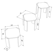 اشترِ Home Canvas Nest Of Tables WalnutYellow عبر الإنترنت في الإمارات
