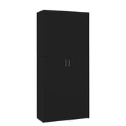 vidaXL Shoe Cabinet Black 80x35.5x180 cm Engineered Wood vidaXL Shoe Cabinet Black 80x35.5x180 cm Engineered Wood