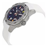 Nautica NCS 16 Flags Quartz White Silicon Watch For Men NAI13514G