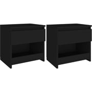 Vidaxl Bedside Cabinets 2 Pcs Black 40x30x39 Cm Chipboard Vidaxl Bedside Cabinets 2 Pcs Black 40x30x39 Cm Chipboard