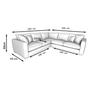 Galaxy Design Dillon 5 Seater Corner Sofa Purple Galaxy Design Dillon 5 Seater Corner Sofa Purple