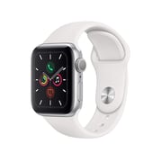 Apple Watch Series 5 Gps + Cellular 44mm Silver Aluminium Case White Band