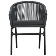 Vidaxl Garden Chairs 2 Pcs Anthracite Pvc Rattan Vidaxl Garden Chairs 2 Pcs Anthracite Pvc Rattan