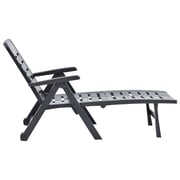 vidaXL Folding Sun Lounger Plastic Anthracite vidaXL Folding Sun Lounger Plastic Anthracite