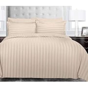 Buy Comfy 4pcs Striped Bed In A Bag King Size Set Beige Online in UAE