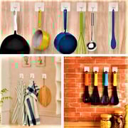 Lavish 12 Pcs Wall Hooks Self Adhesive Sticker Hanger Transparent Lavish 12 Pcs Wall Hooks Self Adhesive Sticker Hanger Transparent