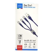 Brave 3in1 Charging Cable 1.2M Blue Brave 3in1 Charging Cable 1.2M Blue