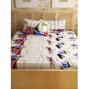 Story@Home Flat Double Bedsheet, White, 225cm X 270cm,FE1116