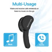 Promate Wireless Mono Earphone with Mic and Multi-Point Connectivty for Smartphones,Tablet, Aural Black Promate Wireless Mono Earphone with Mic and Multi-Point Connectivty for Smartphones,Tablet, Aural Black
