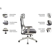Navodesk Aero Chair Ergonomic Design Premium Office & Computer Chair With Multi-adjustable Features By Navodesk Light Gray