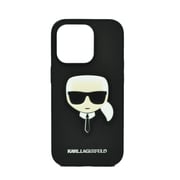 Karl Lagerfeld Saffiano Karl'S Head Patch Hard Case For Iphone 14 Pro Black