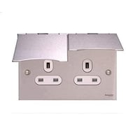 Schneider Electric Gu3252wss Flat Plate 13a Ultimate Twin Floor Socket (88 X 148mm) Schneider Electric Gu3252wss Flat Plate 13a Ultimate Twin Floor Socket (88 X 148mm)