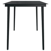 Vidaxl Garden Dining Table Black 140x70x74 Cm Steel And Glass Vidaxl Garden Dining Table Black 140x70x74 Cm Steel And Glass