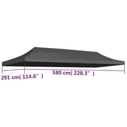 vidaXL Party Tent Roof 3x6 m Anthracite vidaXL Party Tent Roof 3x6 m Anthracite