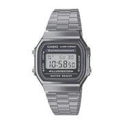 Casio Vintage Grey Stainless Steel Digital Unisex Watch A168WGG-1ADF