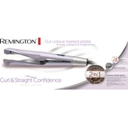 Remington Curl And Straight Confidence Straighteners, 2-in-1 Ceramic Hair Straighteners And Hair Curler, Gift Pack - S6606gp Remington Curl And Straight Confidence Straighteners, 2-in-1 Ceramic Hair Straighteners And Hair Curler, Gift Pack - S6606gp
