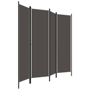 Vidaxl 4-panel Room Divider Anthracite 200x180 Cm Vidaxl 4-panel Room Divider Anthracite 200x180 Cm