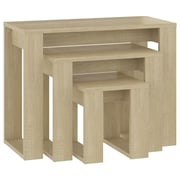 Vidaxl Nesting Tables 3 Pcs Sonoma Oak Engineered Wood Vidaxl Nesting Tables 3 Pcs Sonoma Oak Engineered Wood