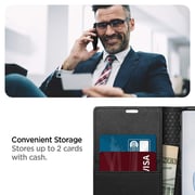 Spigen Samsung Galaxy Note 10 Plus/note 10+ 5g Wallet S Cover/case - Saffiano Black Spigen Samsung Galaxy Note 10 Plus/note 10+ 5g Wallet S Cover/case - Saffiano Black