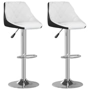 Vidaxl Bar Stools 2 Pcs White And Black Faux Leather Vidaxl Bar Stools 2 Pcs White And Black Faux Leather