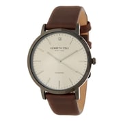 Kenneth Cole Classic Brown Leather Watch Men