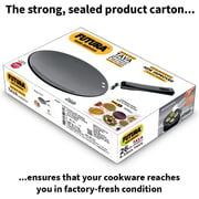 Hawkins Futura Hard Anodised Tawa With Plastic Handle, 26cm, 6.35mm Thick, Black Hawkins Futura Hard Anodised Tawa With Plastic Handle, 26cm, 6.35mm Thick, Black