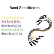 H Pro Exercise Band Resistance Band Loop Band Natural Latex Strength By Weight Diet Shape Up Pilates Adjustable Weights Storage Bag 11 Pcs Set For Home&gym