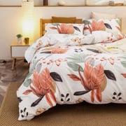Luna Home – King Size 6 Pieces Bedding Set Without Filler, Beautiful Tropical Leaves Design Luna Home – King Size 6 Pieces Bedding Set Without Filler, Beautiful Tropical Leaves Design