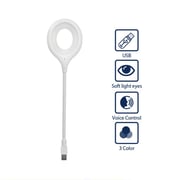 Zolele VL1 USB Voice Control Smart Night Lamp For Laptop and Reading with 3 Color Soft Light 1.5W - White Zolele VL1 USB Voice Control Smart Night Lamp For Laptop and Reading with 3 Color Soft Light 1.5W - White