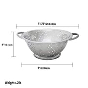 Home Basics Stainin Stainless Steel Deep Colander Strainer |Rust Proof | Kitchen Food Staining, Washing, Draining And Rinsing Pasta, Vegetables & Frui, 5 Quart, Silver Home Basics Stainin Stainless Steel Deep Colander Strainer |Rust Proof | Kitchen Food Staining, Washing, Draining And Rinsing Pasta, Vegetables & Frui, 5 Quart, Silver