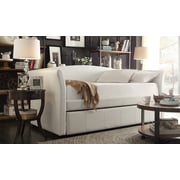 Deco Faux Leather DayBed and Trundle DayBed with trundle White Deco Faux Leather DayBed and Trundle DayBed with trundle White