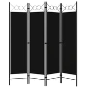 Vidaxl 4-panel Room Divider Black 160x180 Cm Vidaxl 4-panel Room Divider Black 160x180 Cm