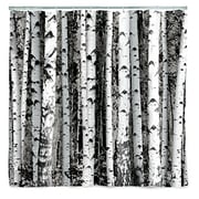 Kikkerland Shower Curtain, Polyester, Birch Kikkerland Shower Curtain, Polyester, Birch