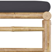 Vidaxl Garden Footrest With Dark Grey Cushion Bamboo Vidaxl Garden Footrest With Dark Grey Cushion Bamboo