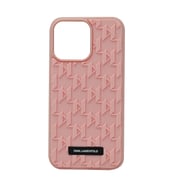 Karl Lagerfeld 3D Monogram Hard Case For Iphone 14 Pro Max Pink