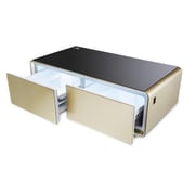 evvoli Smart Touch Table With Two Refrigerating Doors, Bluetooth, Music Player, USB Charger, AUX, Golden, EVRFS-130LG 2 Years Warranty evvoli Smart Touch Table With Two Refrigerating Doors, Bluetooth, Music Player, USB Charger, AUX, Golden, EVRFS-130LG 2 Years Warranty